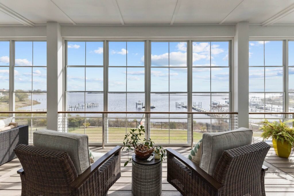 Large window flooding room with natural light